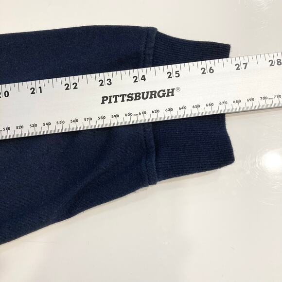 NWOT FRENCH CONNECTION Sweatshirt Track Jacket XL Navy Graphic-Art-London Zip - Picture 9 of 9